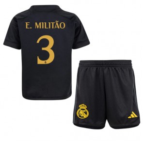 Real Madrid Eder Militao #3 Tredje trøje Børn 2023-24 Kort ærmer (+ korte bukser)